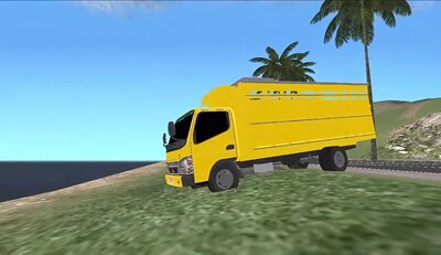 Mitsubishi Fuso Canter Yellow Truck Indonesia